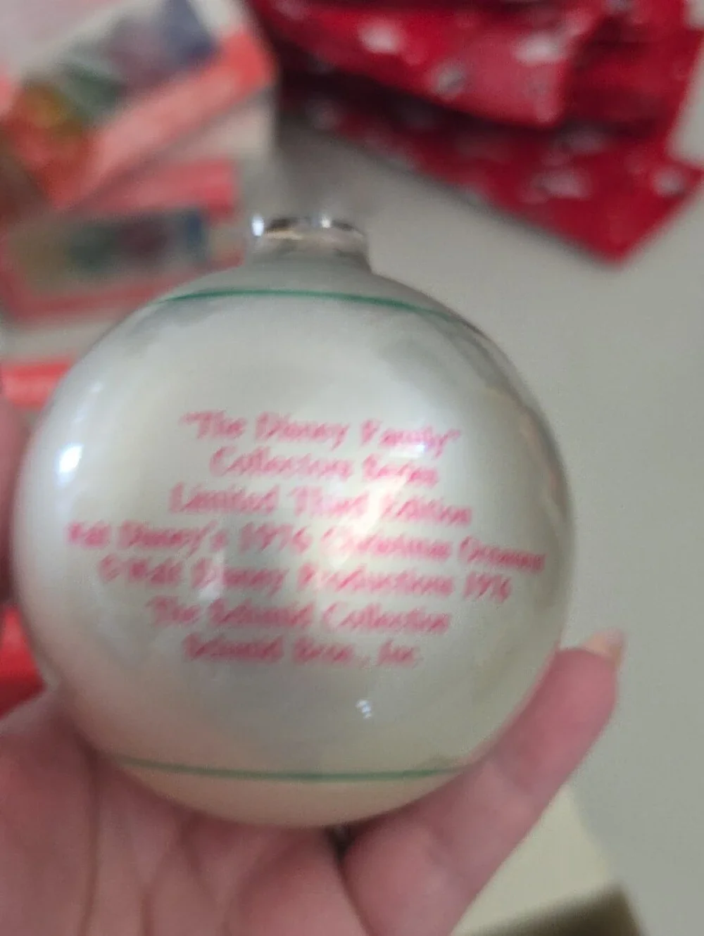 Disney Blue Holiday Ornament with Multicolor Characters 2 Ornaments